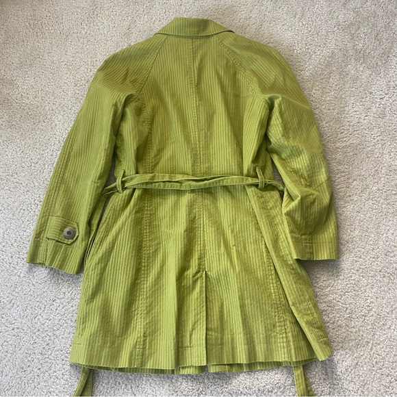 J.Jill Green Corduroy Trench Coat - Picture 5 of 7